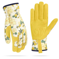 WOHEER Women's Gardening Gloves front view in yellow