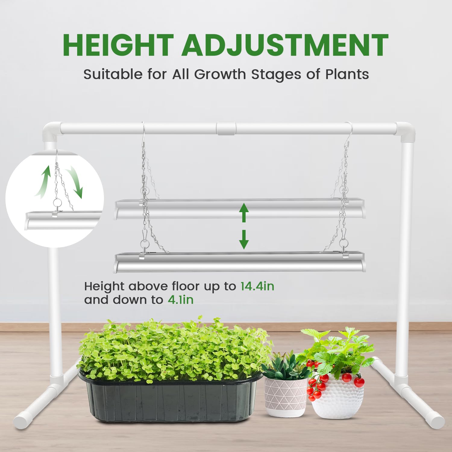 wolezek 2FT Grow Light showing LED layout