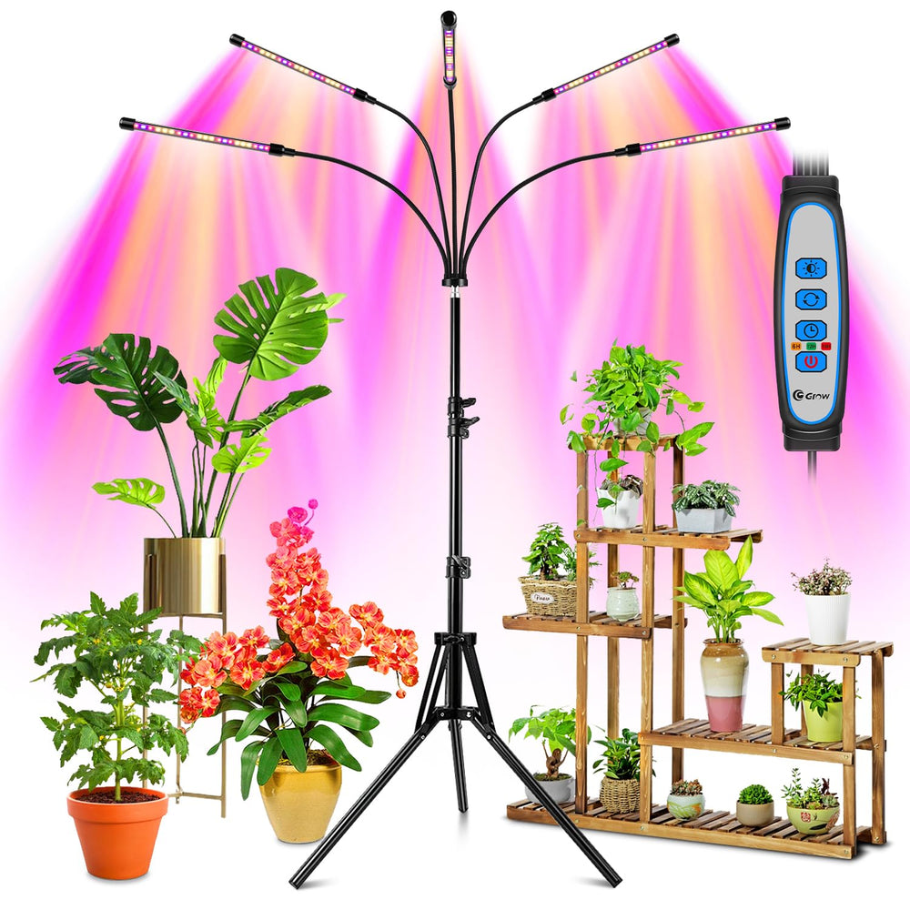 Wolezek grow light kit front view with 5 heads