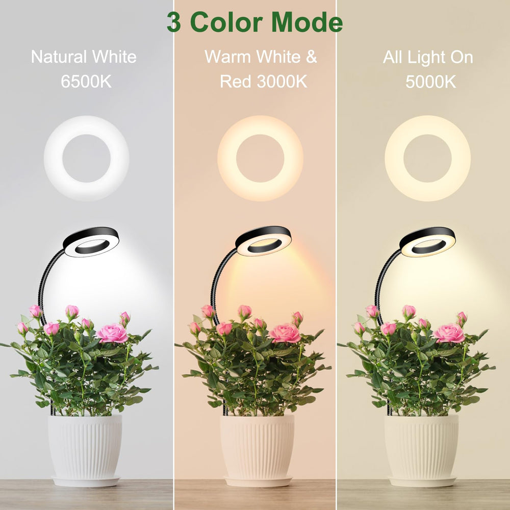 wolezek grow lights with timer settings displayed