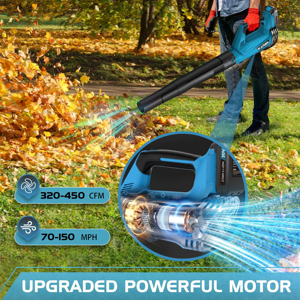 WOLFMEN cordless leaf blower battery compartment
