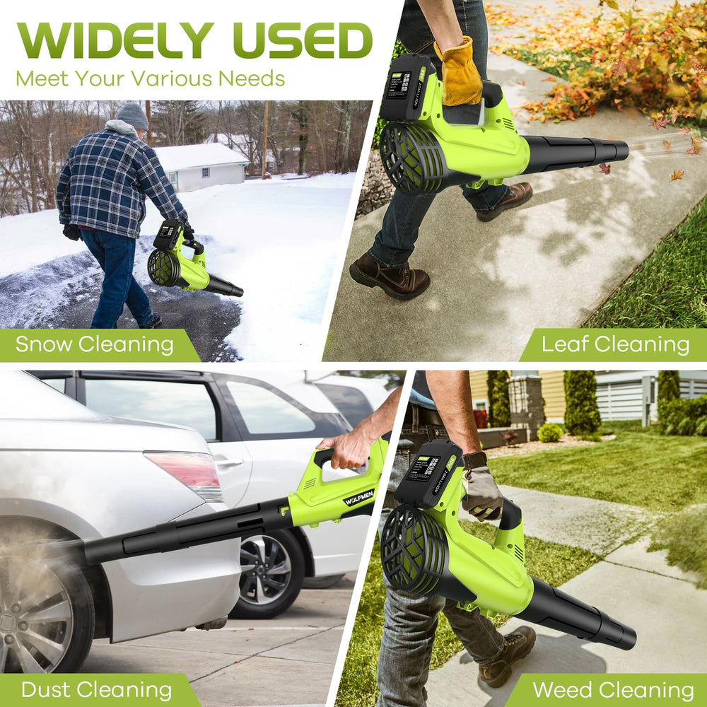 WOLFMEN Cordless Leaf Blower packaging display