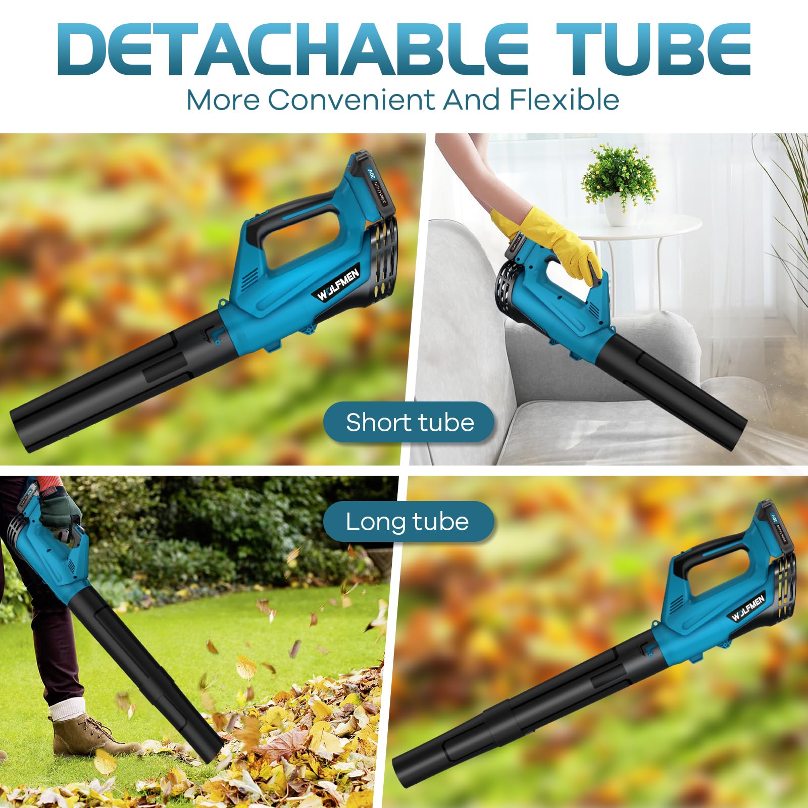 WOLFMEN leaf blower ergonomic design close-up