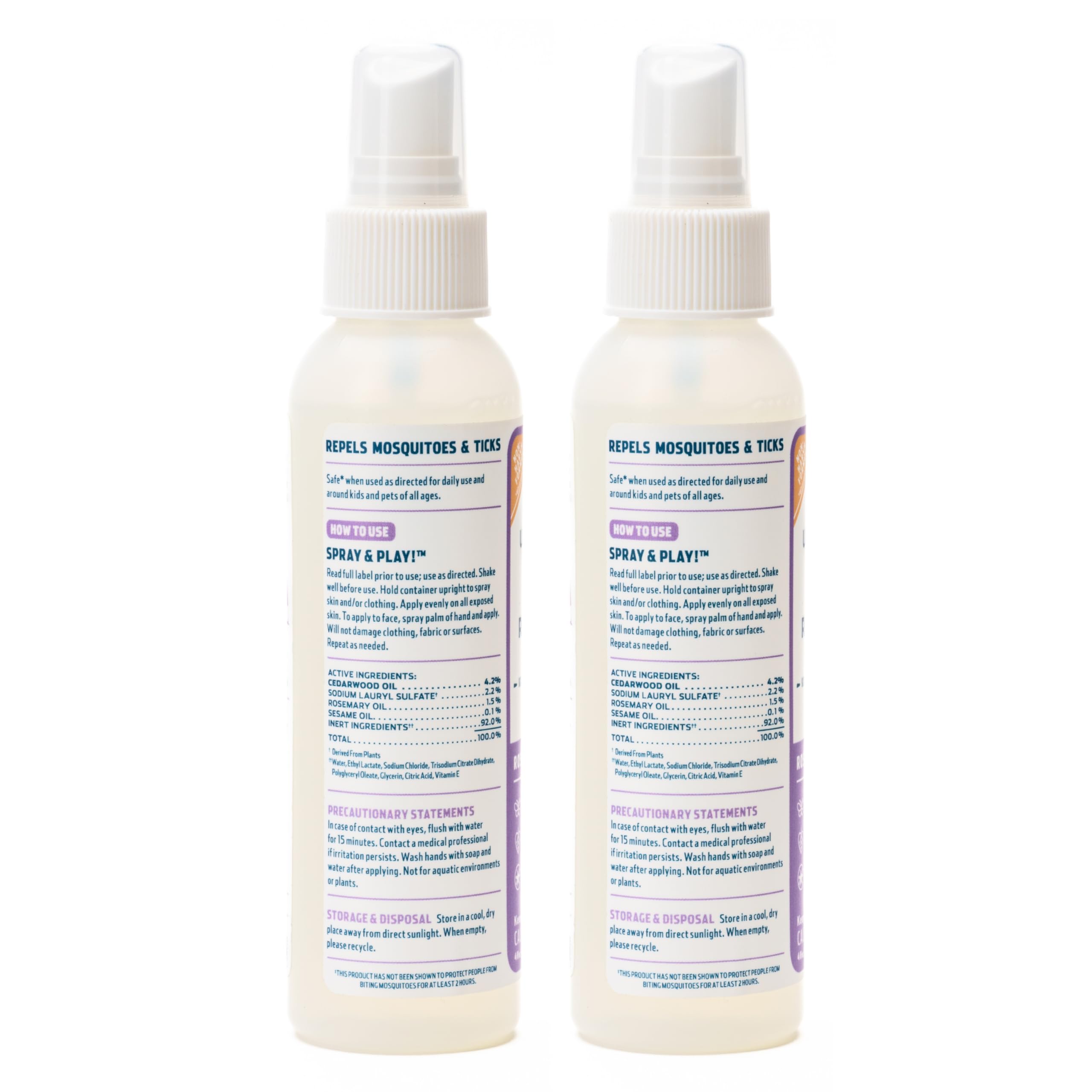 Wondercide 4 oz Rosemary insect repellent spray back view