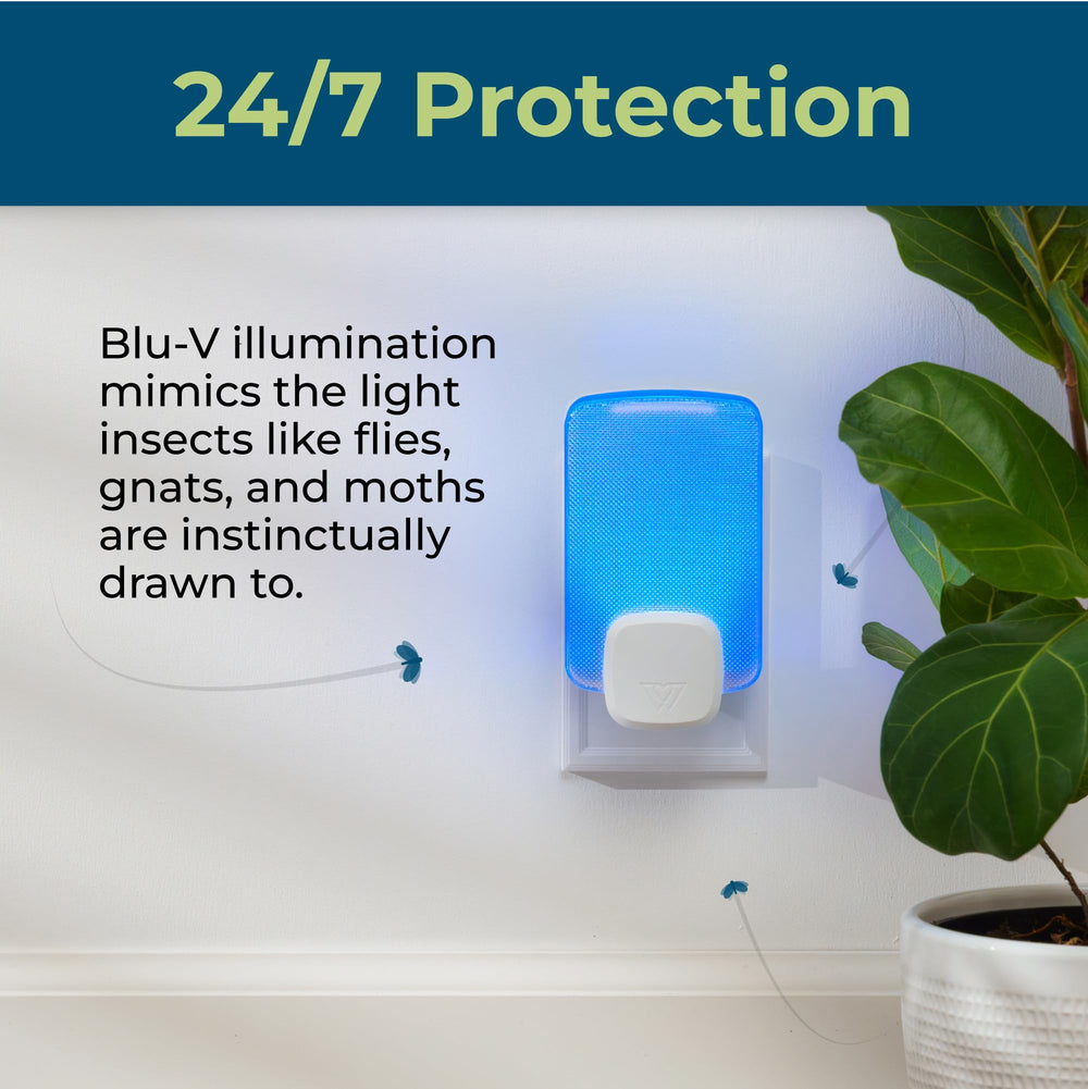 Wondercide Fly Trap device featuring Blu-V light technology