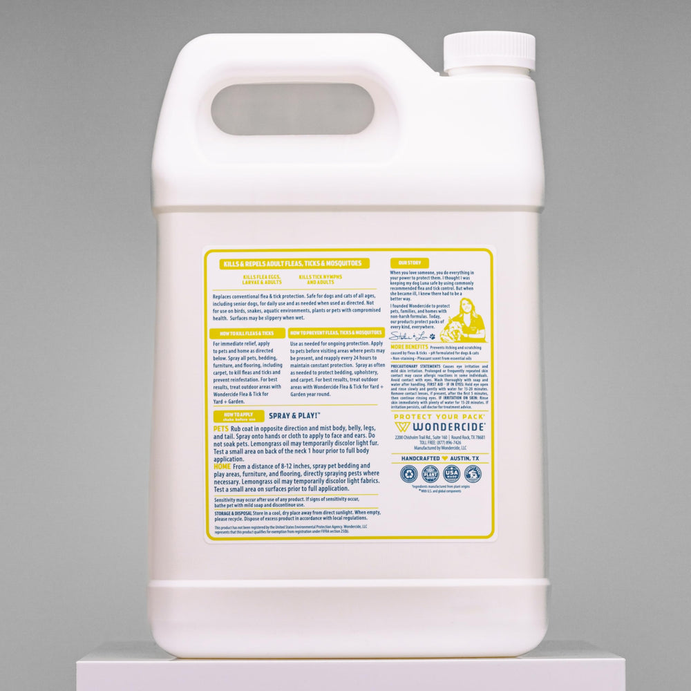 Wondercide Indoor Pest Control Spray 128 Fl Oz back view with label
