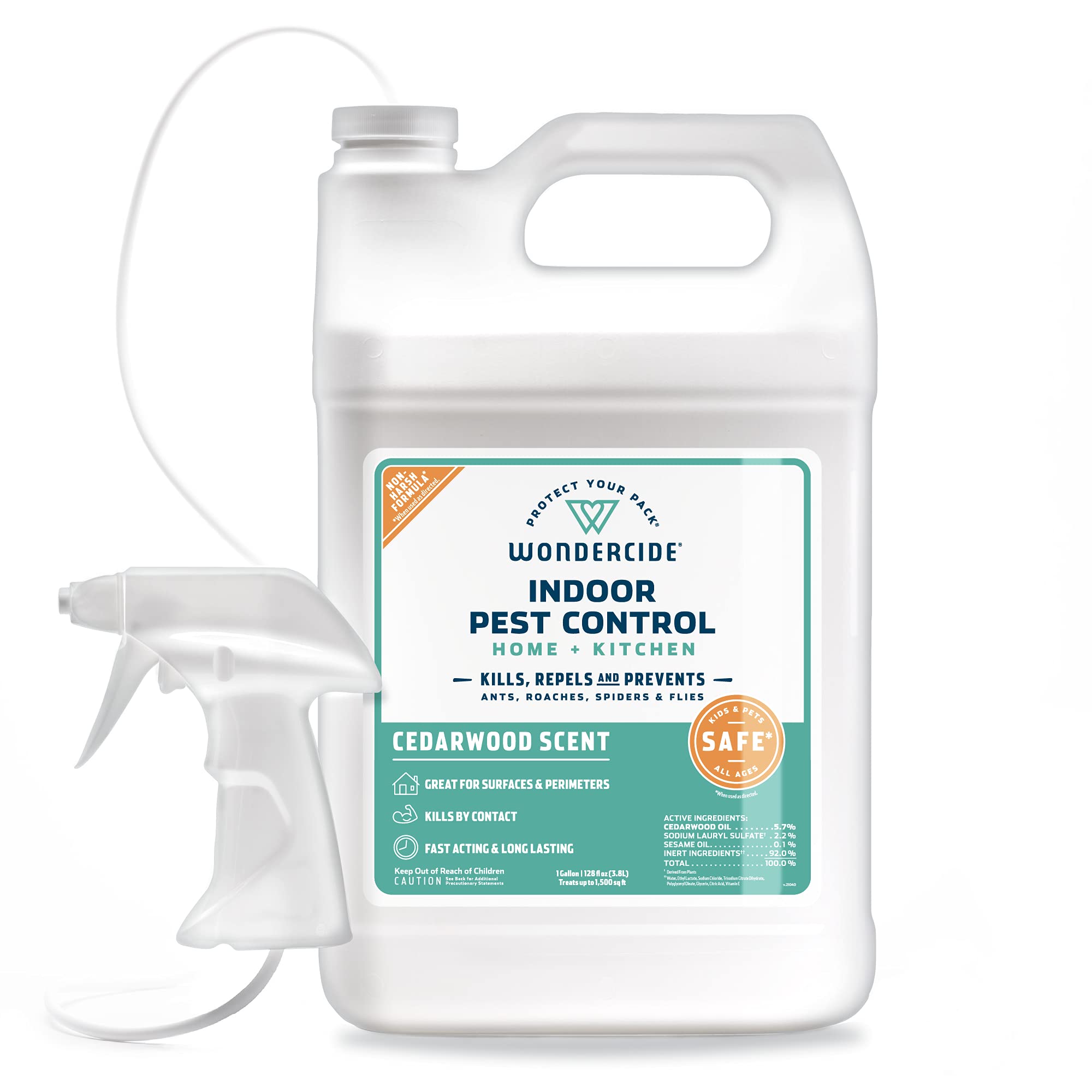 Wondercide Indoor Pest Control Spray 128 Fl Oz bottle front view