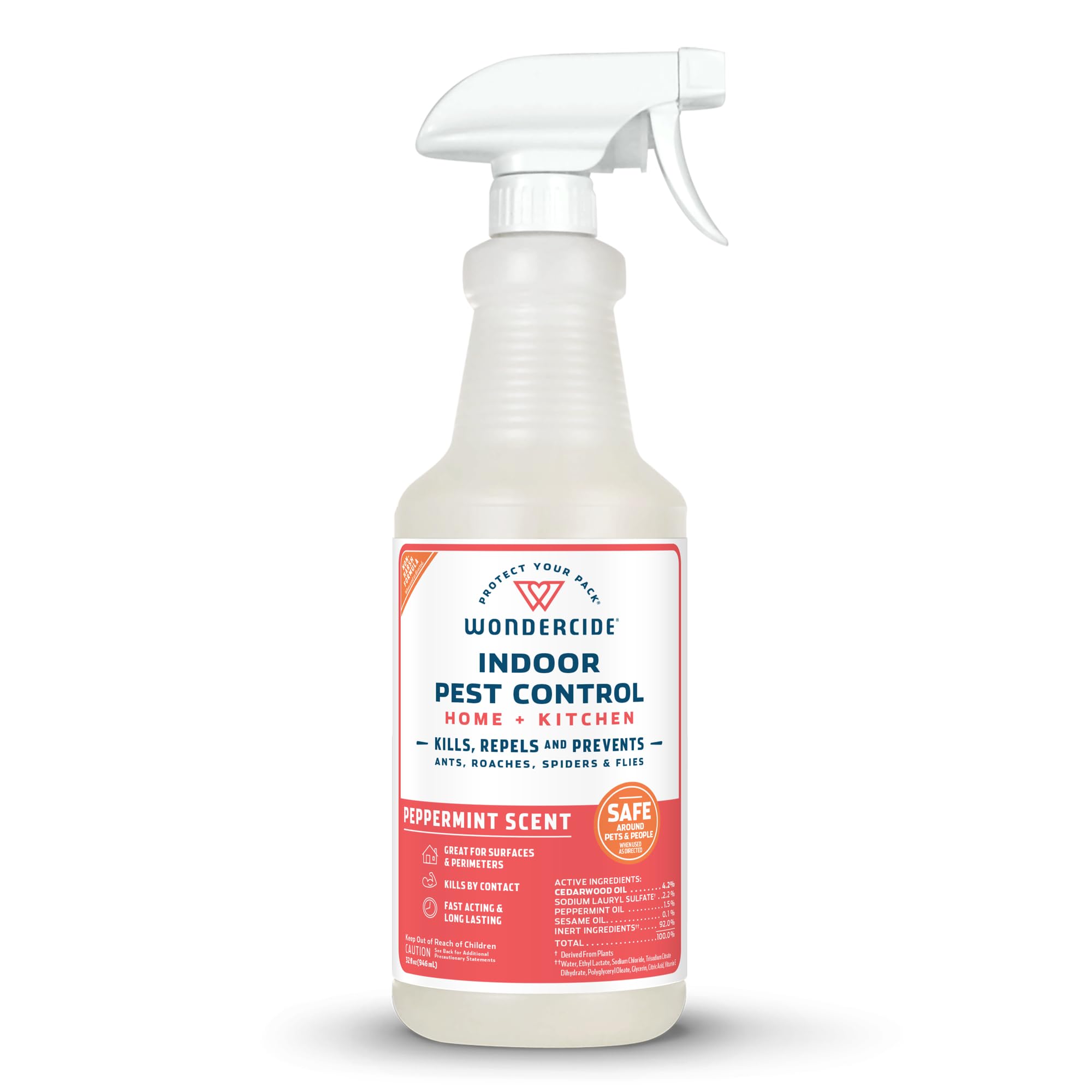 Wondercide Indoor Pest Control Spray 32 oz bottle front view
