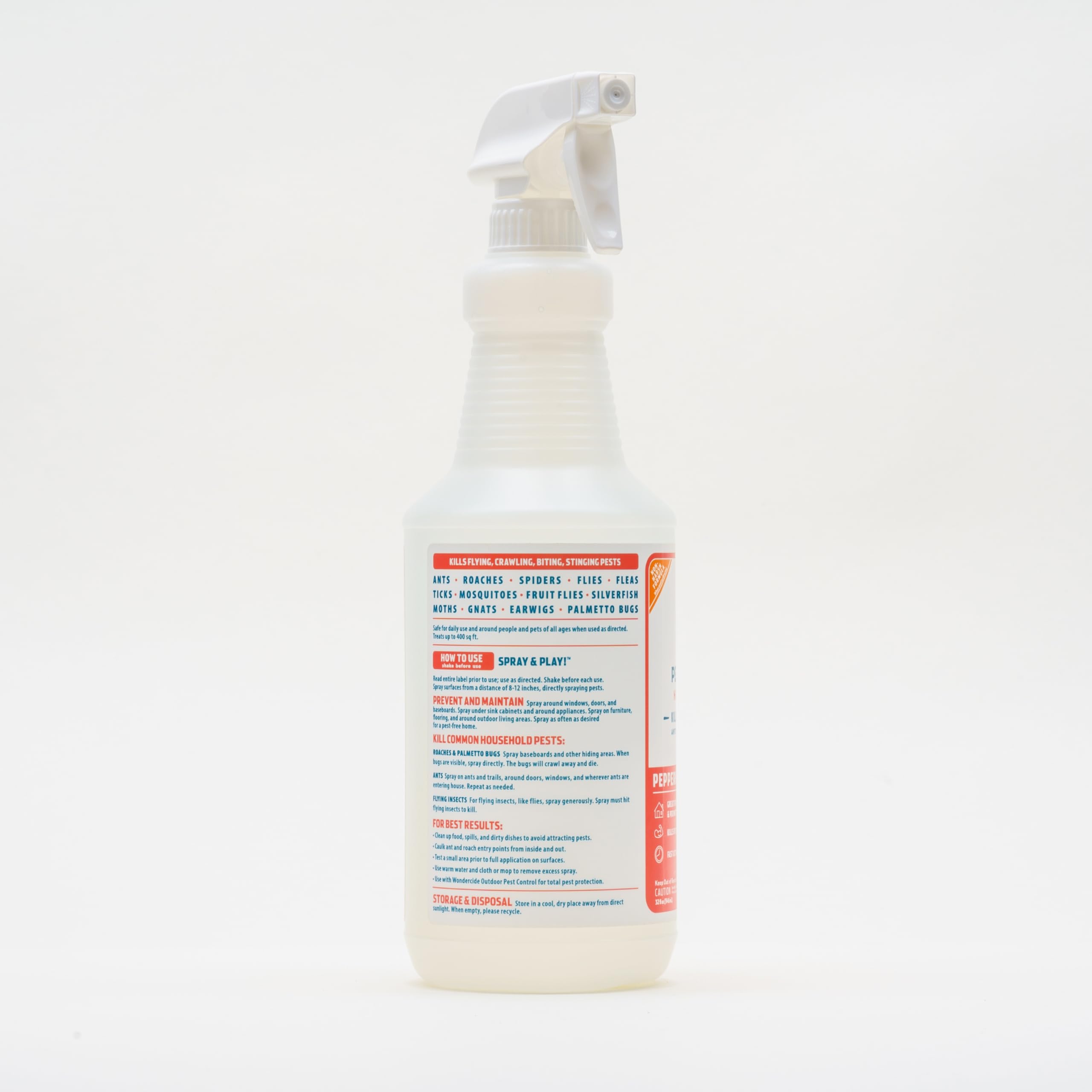 Wondercide Indoor Pest Control Spray peppermint scent label