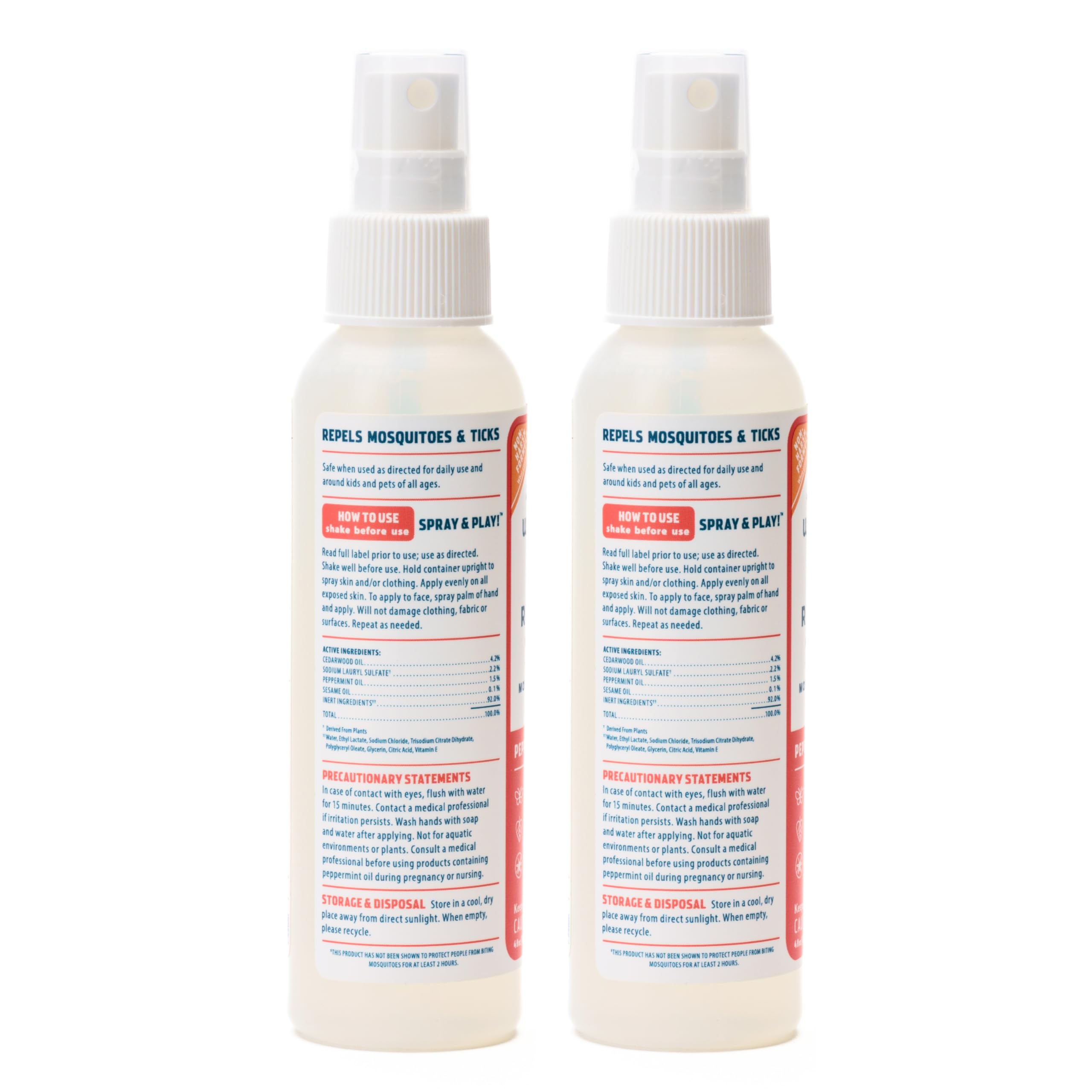 Wondercide Mosquito Repellent ingredients list on bottle