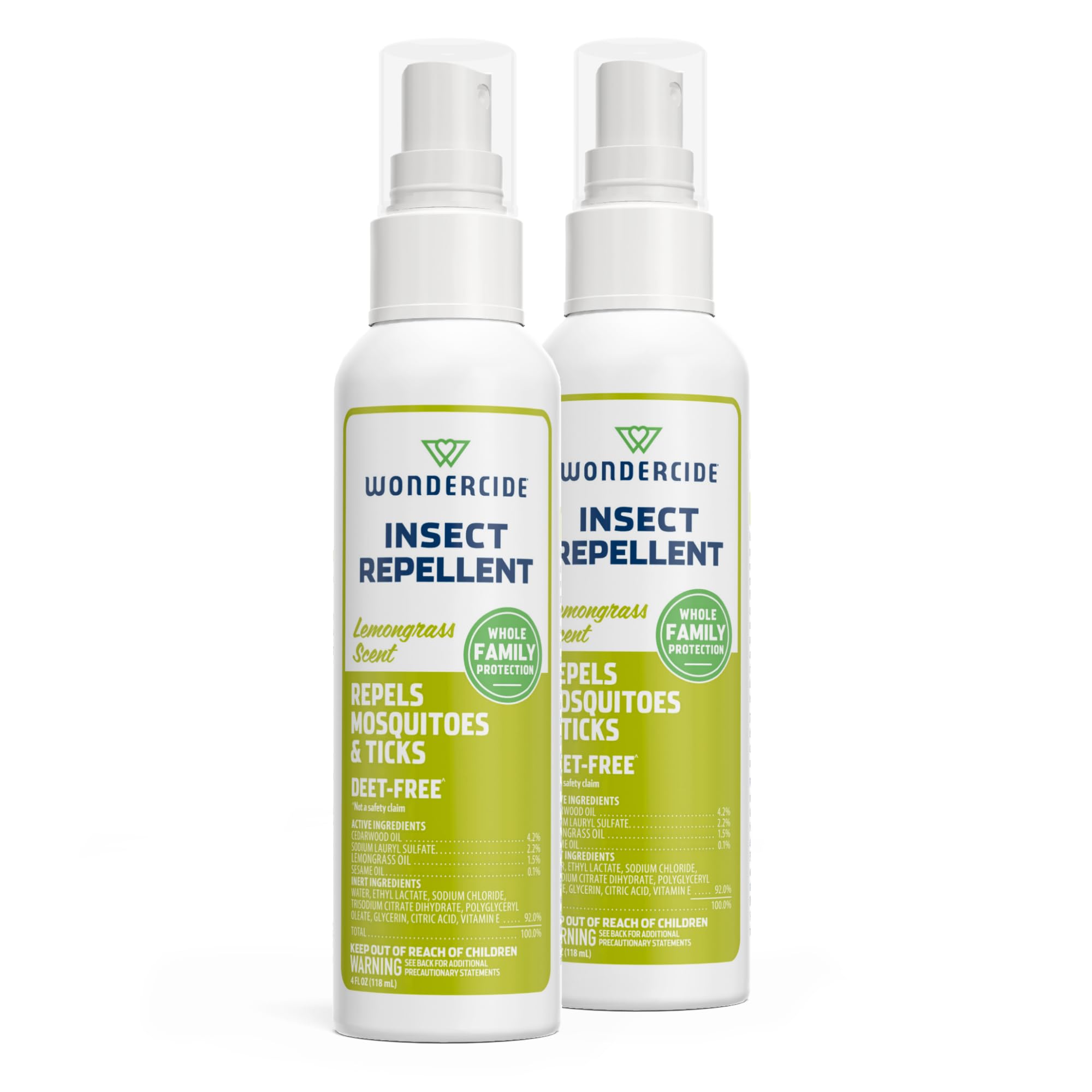 Wondercide Mosquito, Tick & Insect Repellent 4 oz Lemongrass front view