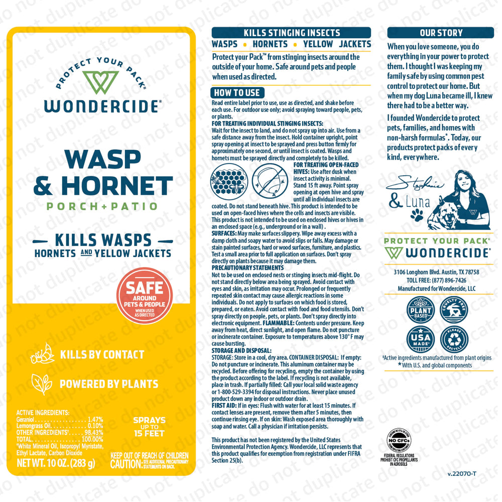 Wondercide Wasp Killer Spray 10 oz canister