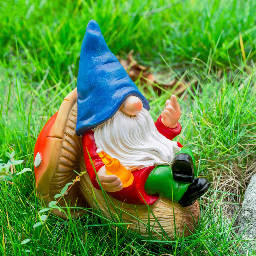 WONDHOME gnome statue displayed on a bookshelf