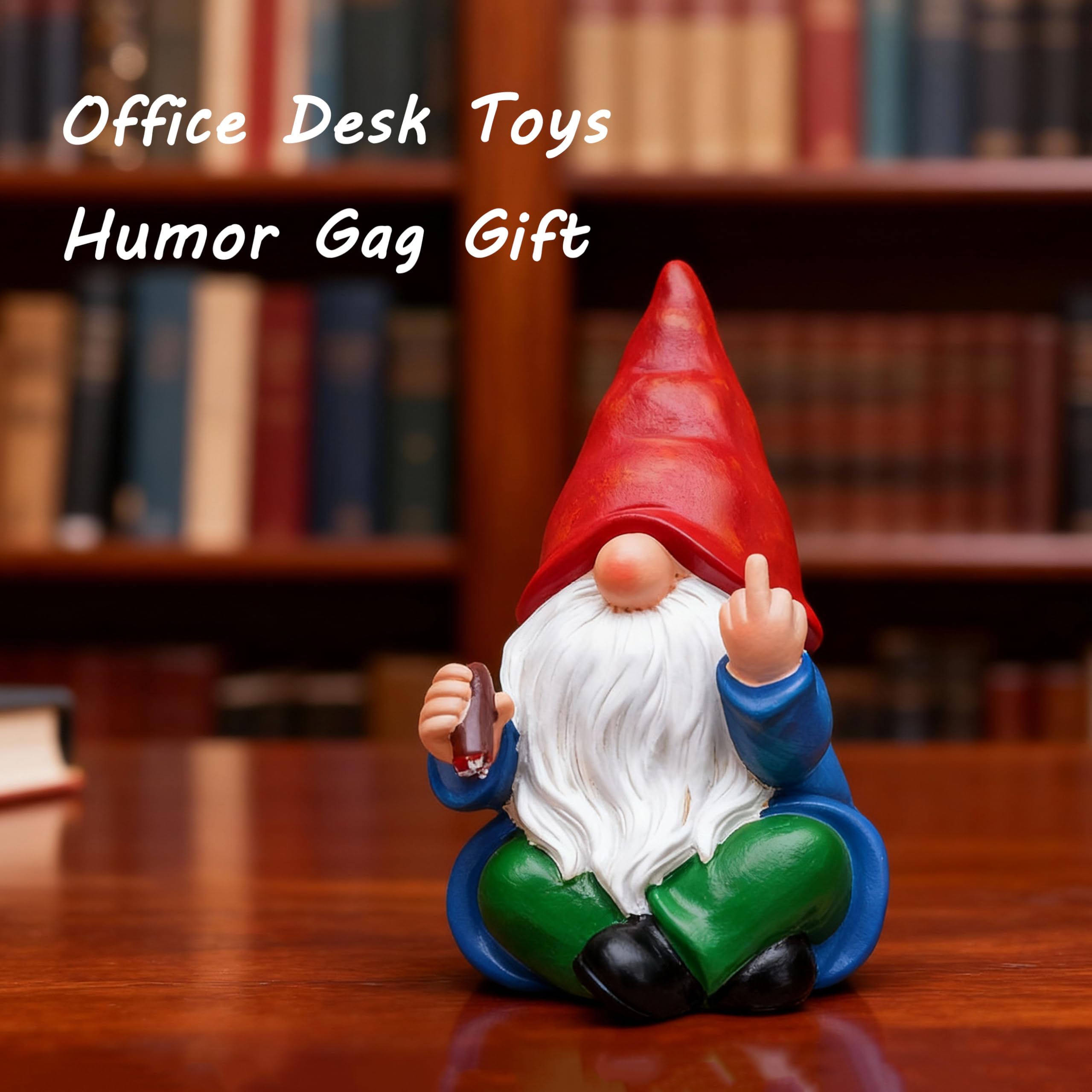 WONDHOME Gnome Statue with vibrant hand-painted finish