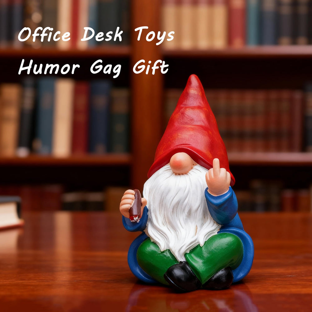 WONDHOME Gnome Statue with vibrant hand-painted finish