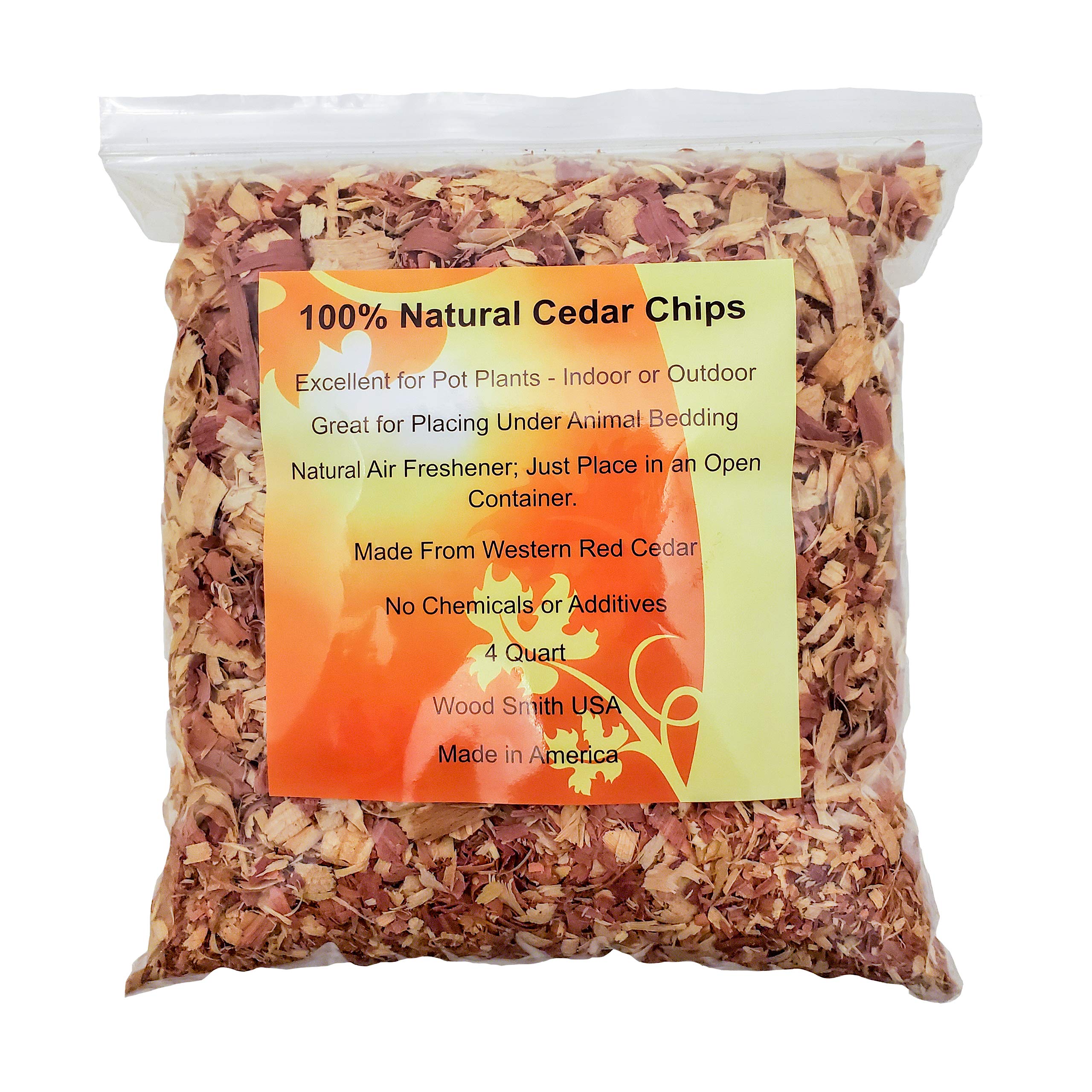 Wood Smith USA Cedar Shavings 4 Quart bag front view