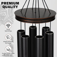 Wooden suspension platform detail of Vanquer Wind Chimes