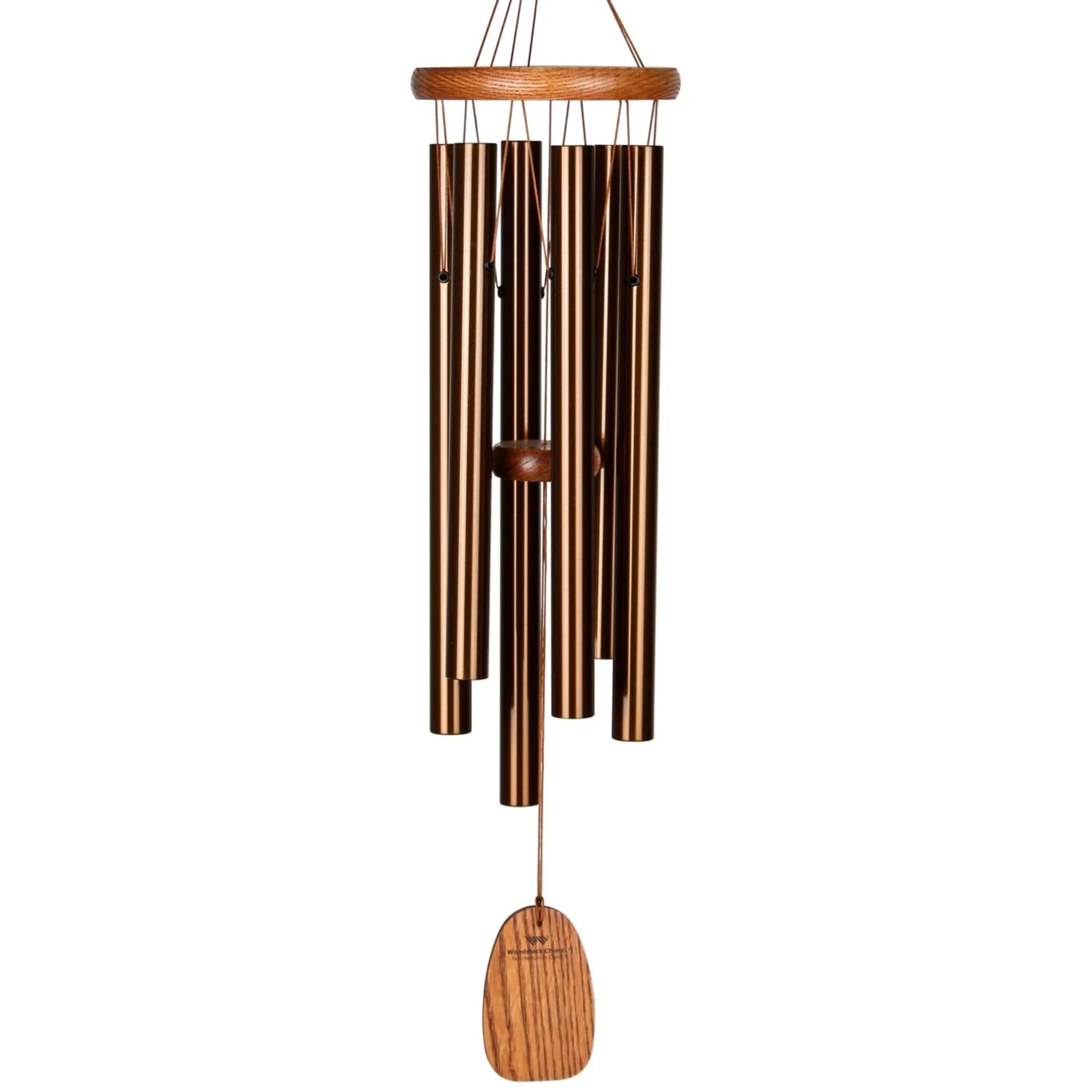 Woodstock Amazing Grace Wind Chime 24 inch bronze front view