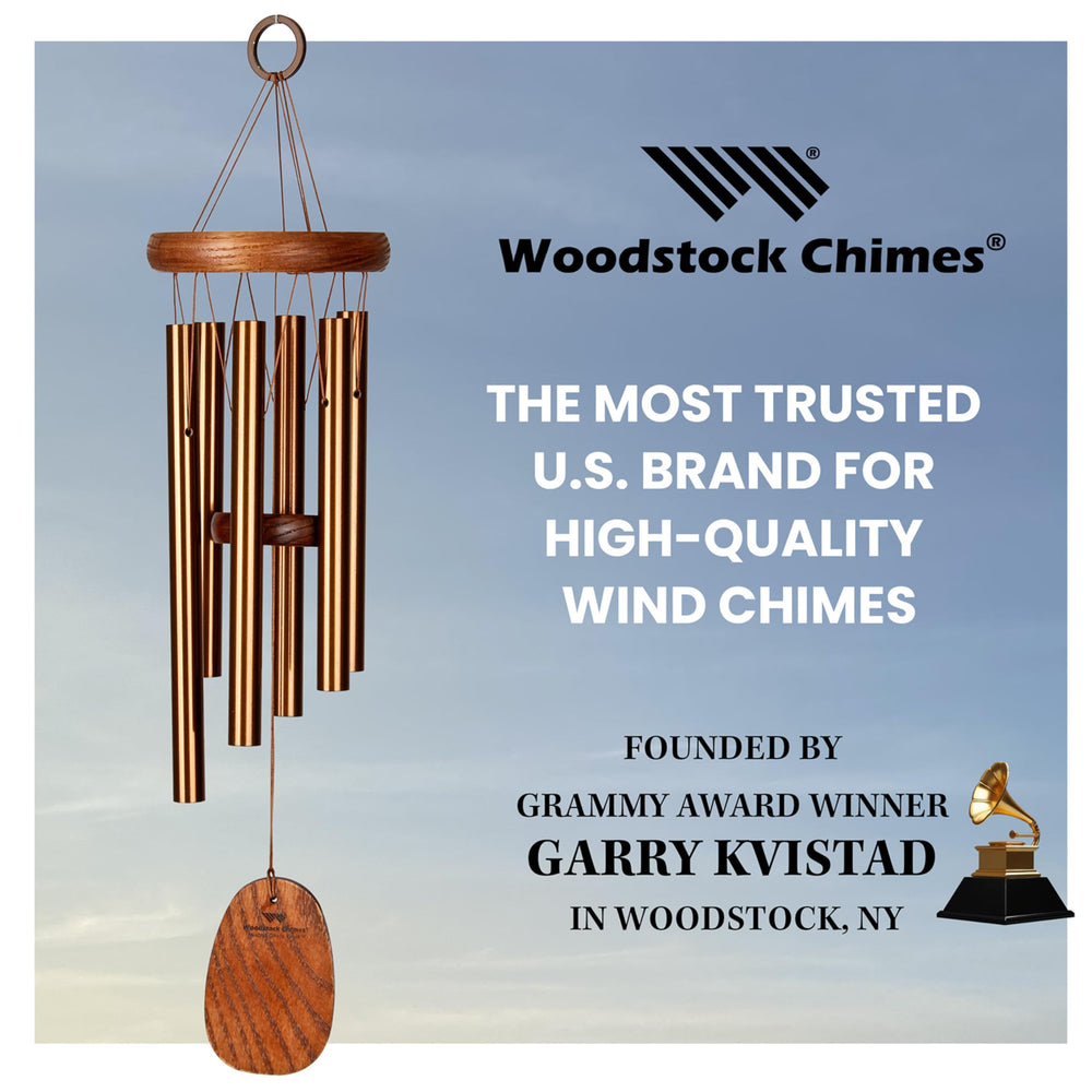 Woodstock Amazing Grace Wind Chime in outdoor decor setting