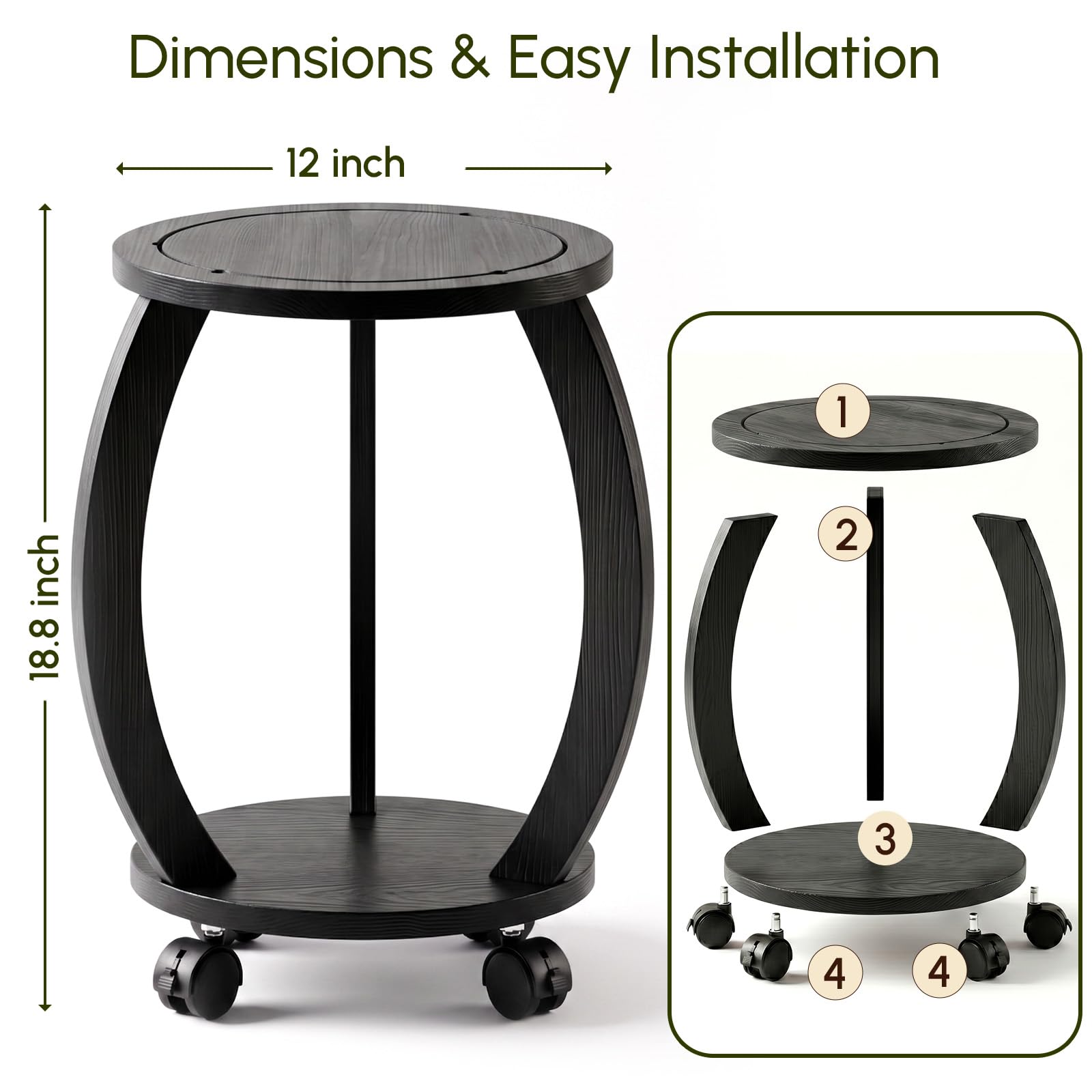 WooOrganix plant stand in a cozy living room setting