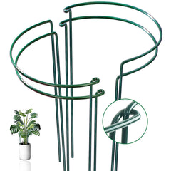 WooWellGoGoGo plant support stakes 4 pack in dark green
