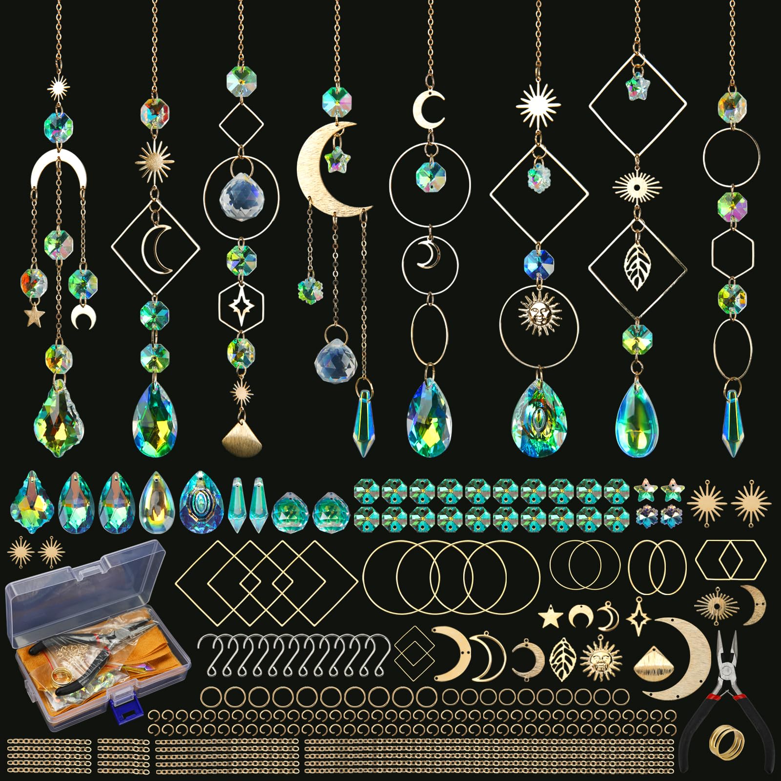 Worgree Sun Catcher Kit 228pcs with gold crystal beads