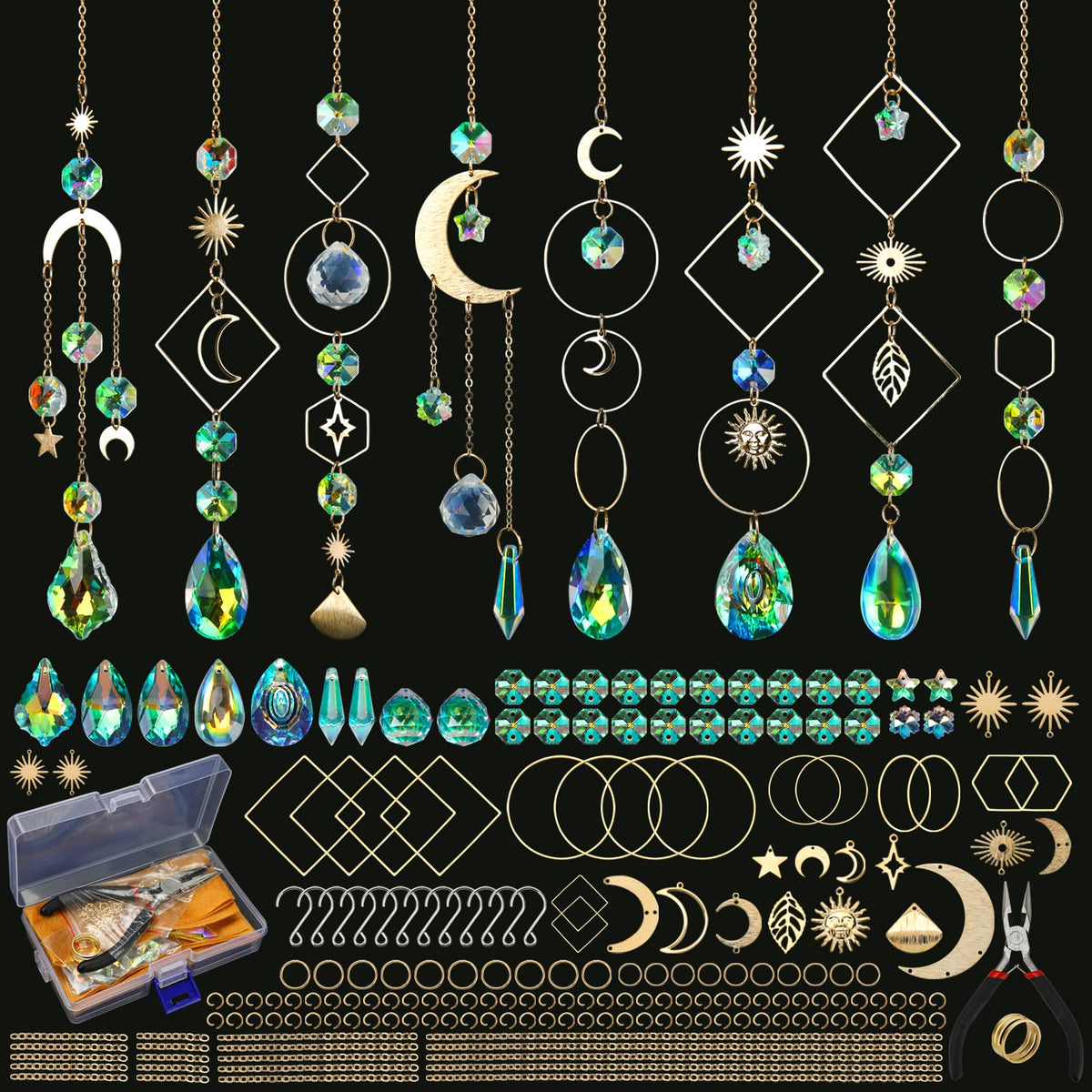 Worgree Sun Catcher Kit 228pcs with gold crystal beads