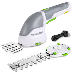 WORKPRO 3.6V Cordless Grass Shear front view, white