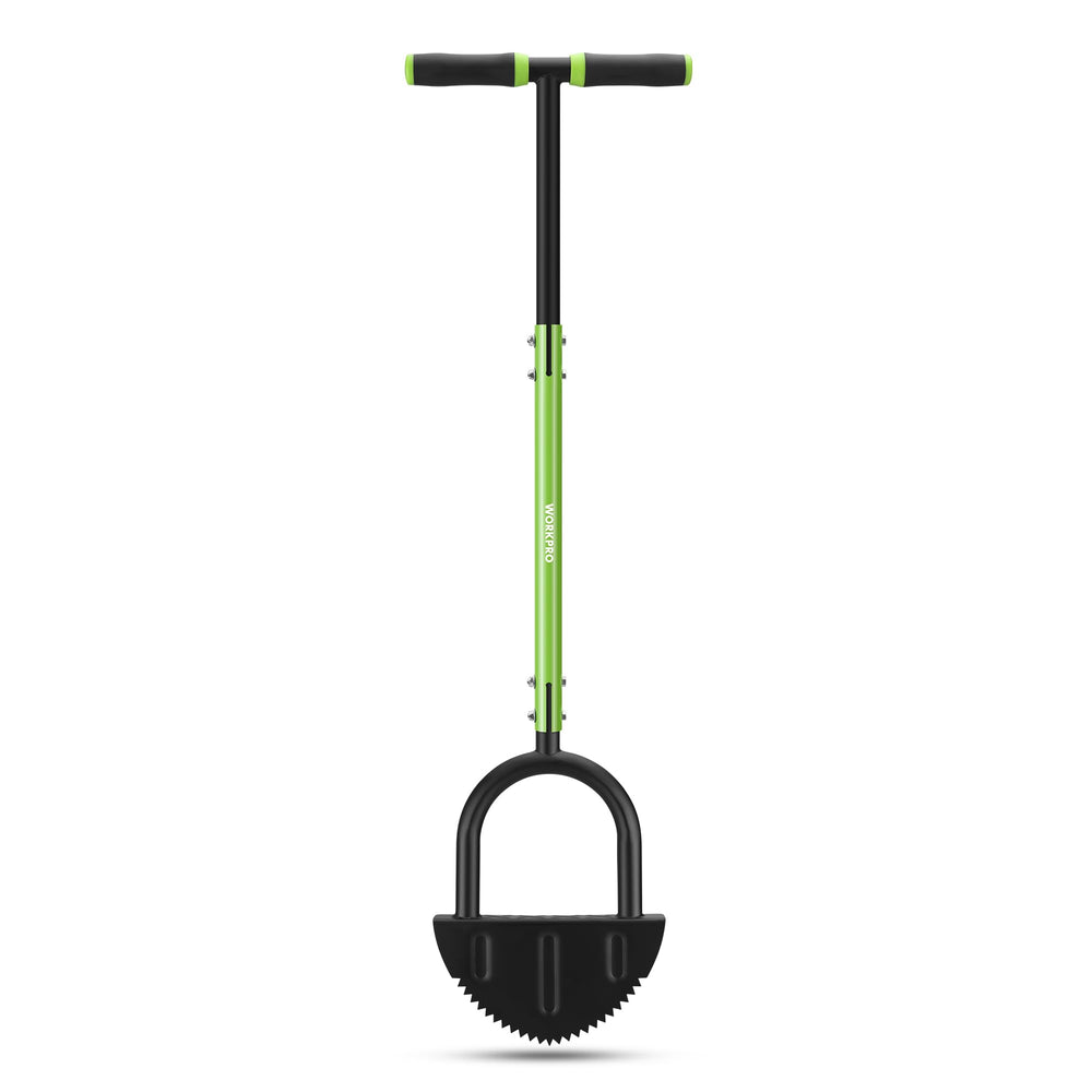 WORKPRO 40-Inch Lawn Edger front view with sharp saw blade