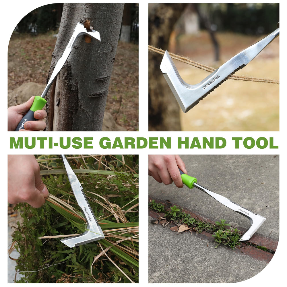 WORKPRO crack weeder showing hanging hole for storage