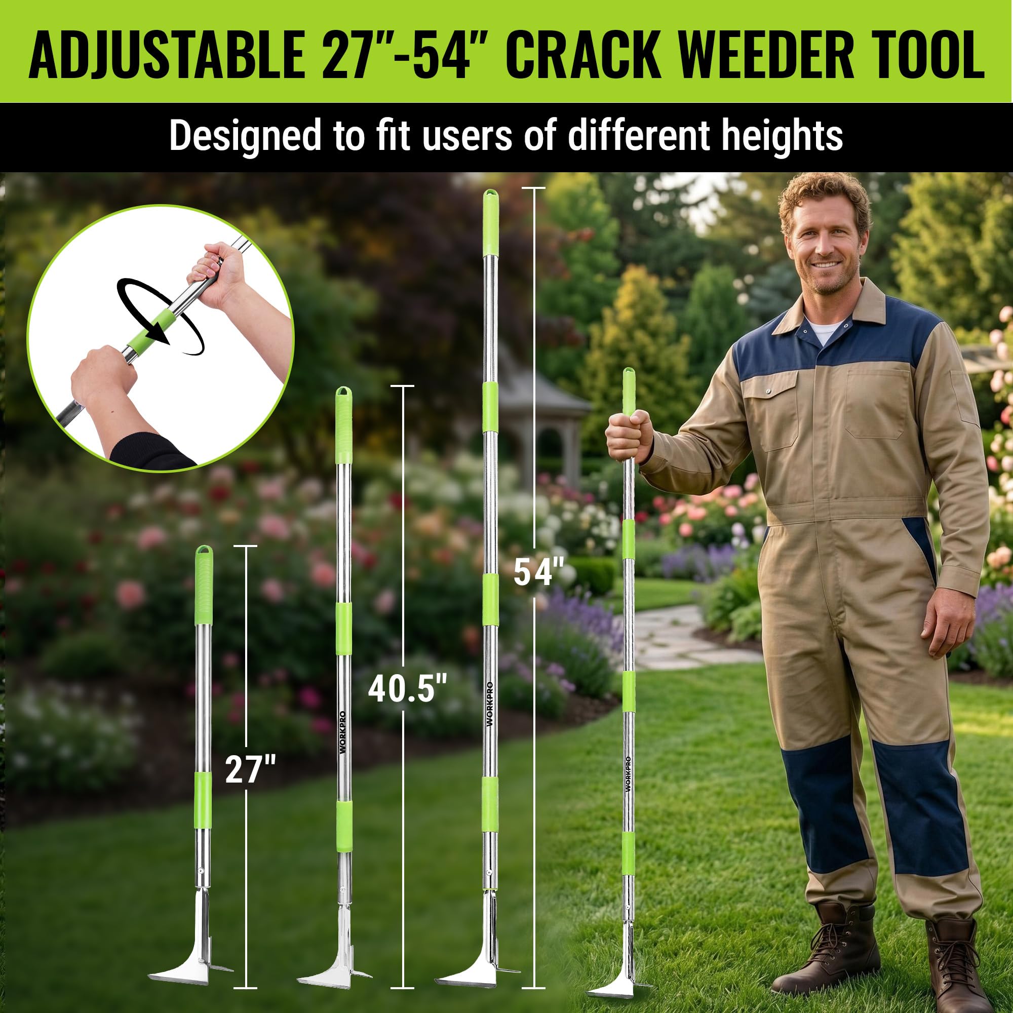 WORKPRO Crack Weeder shown in use on pavement