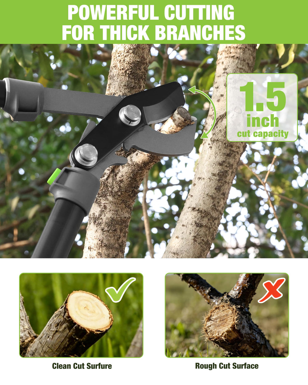 WORKPRO Extendable Bypass Lopper in garden setting