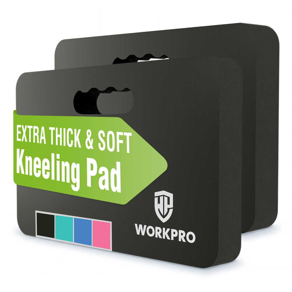 WORKPRO Extra Thick Kneeling Pad black front view