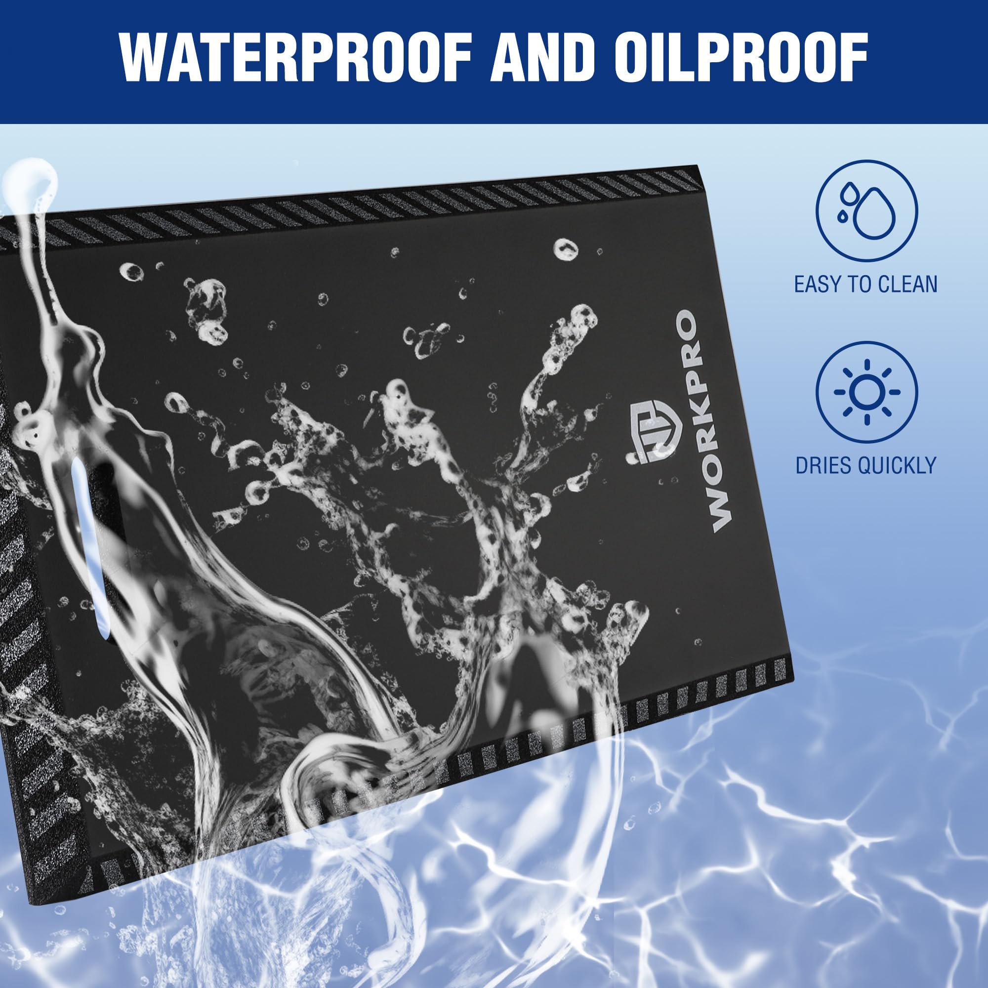 WORKPRO Extra Thick Kneeling Pad black with texture detail