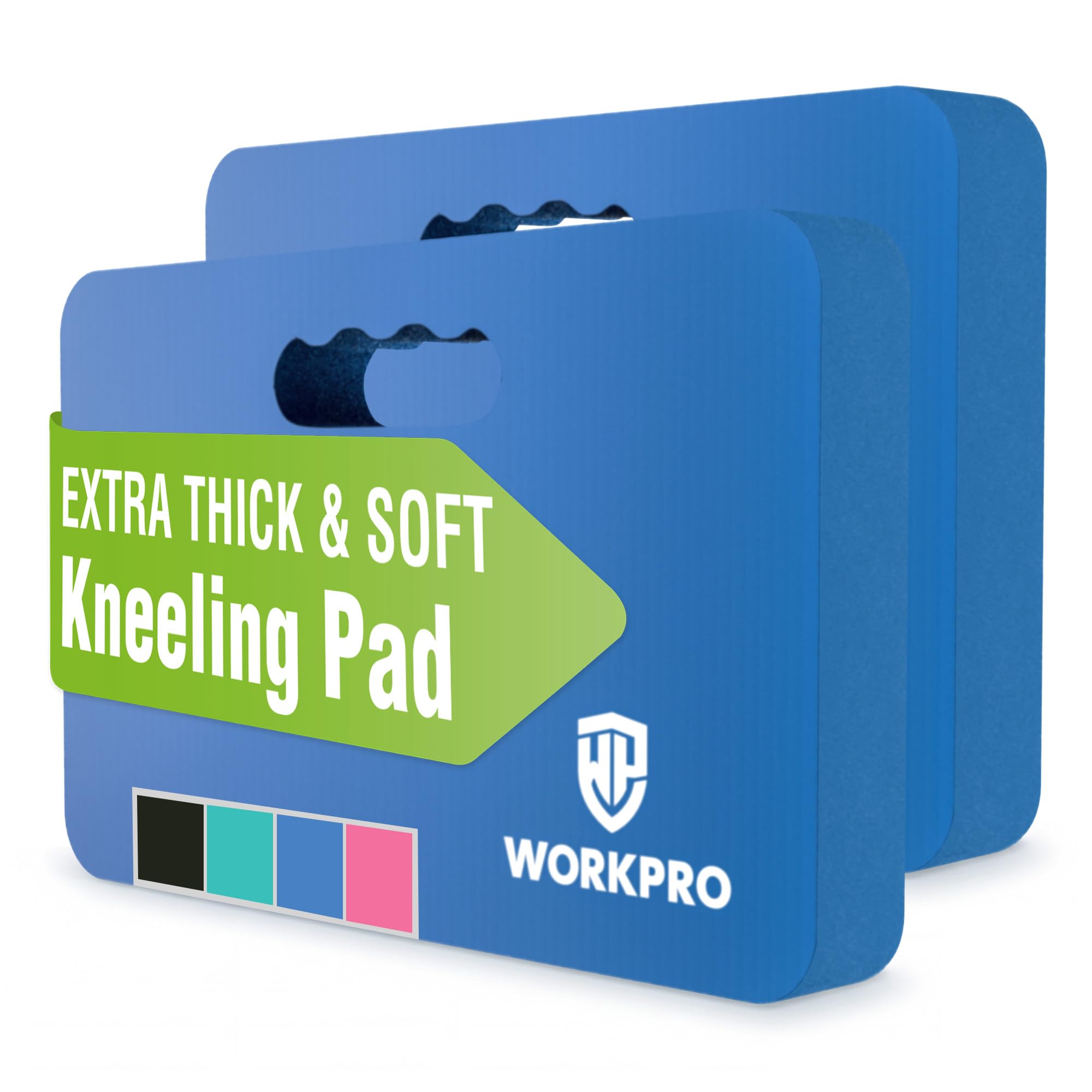 WORKPRO Extra Thick Kneeling Pad front view in blue