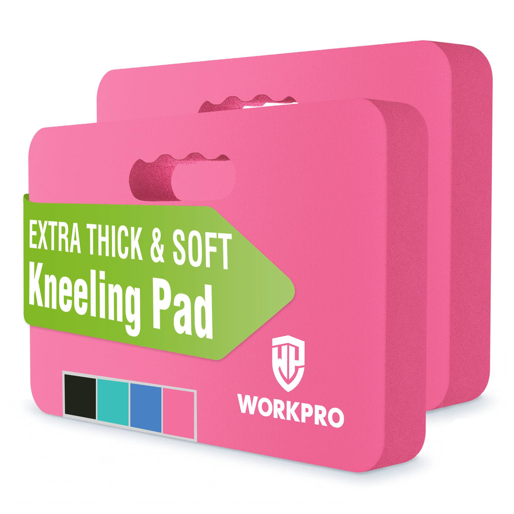 WORKPRO Extra Thick Kneeling Pad front view in pink
