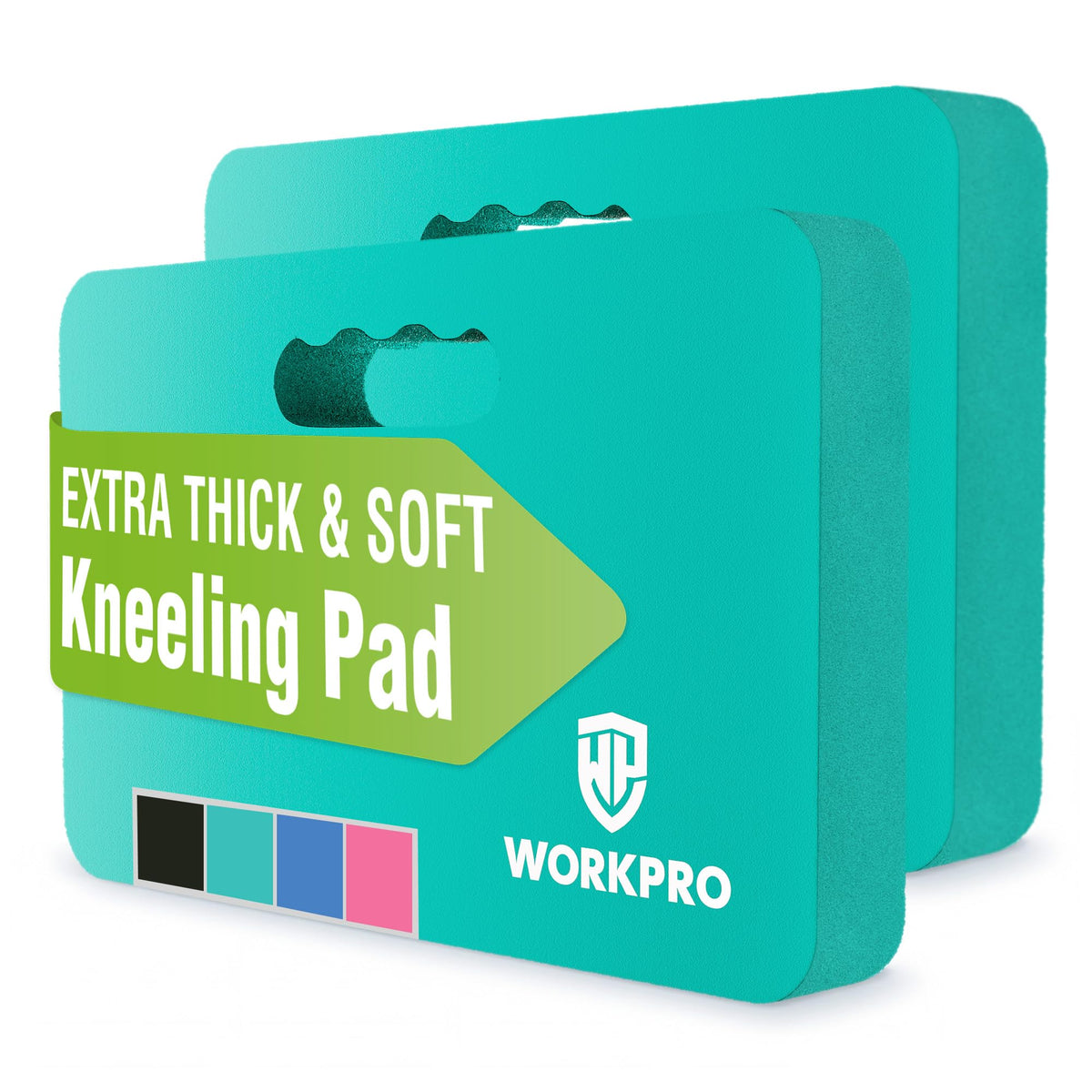 WORKPRO Extra Thick Kneeling Pad in Robin's Egg Blue, top view