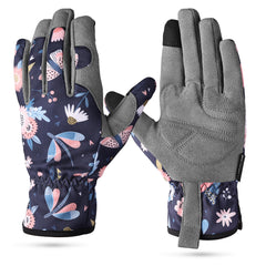 WORKPRO Floral Garden Gloves for Women in Grey