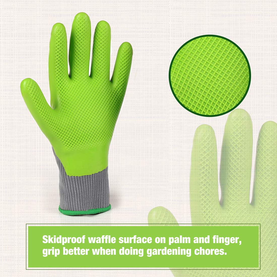 WORKPRO Garden Gloves being worn during gardening