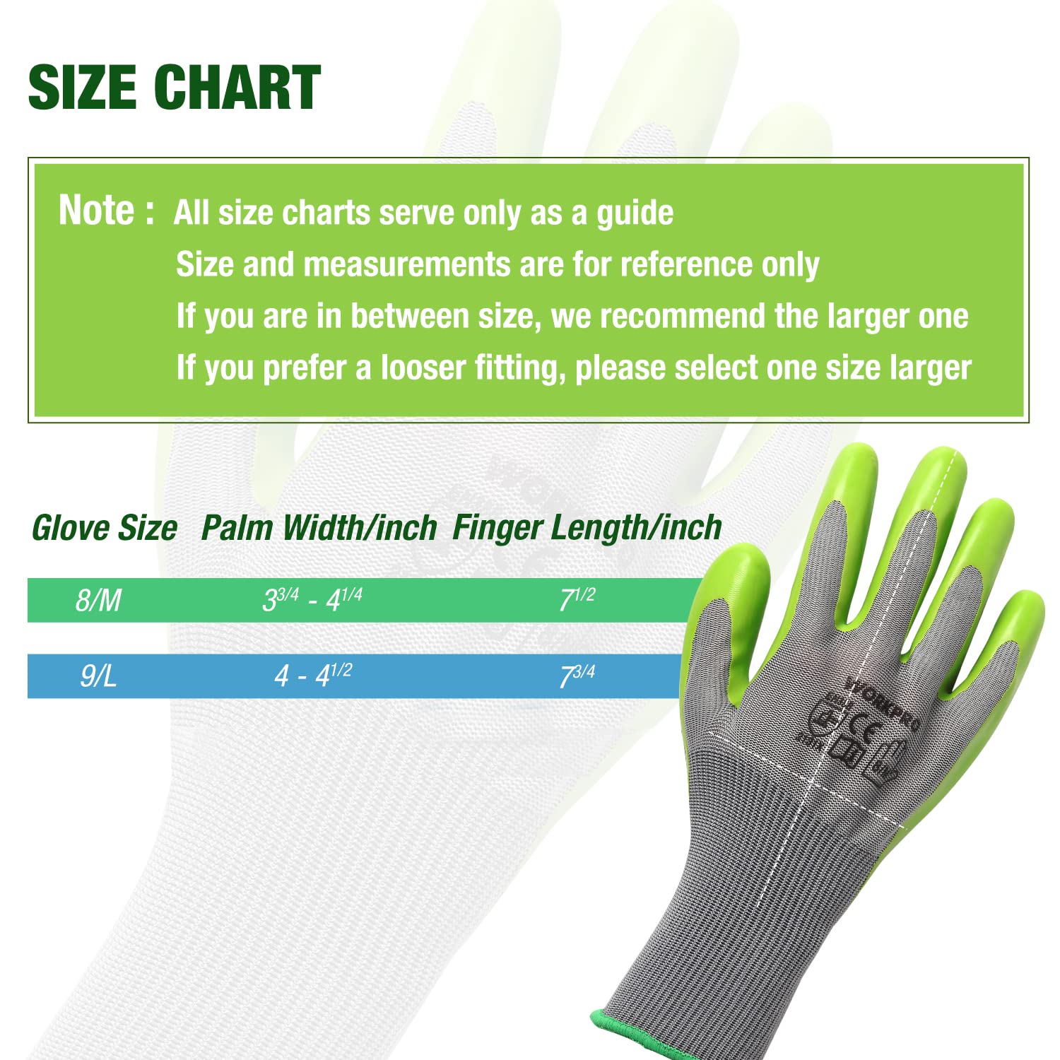 WORKPRO Garden Gloves eco latex palm close-up
