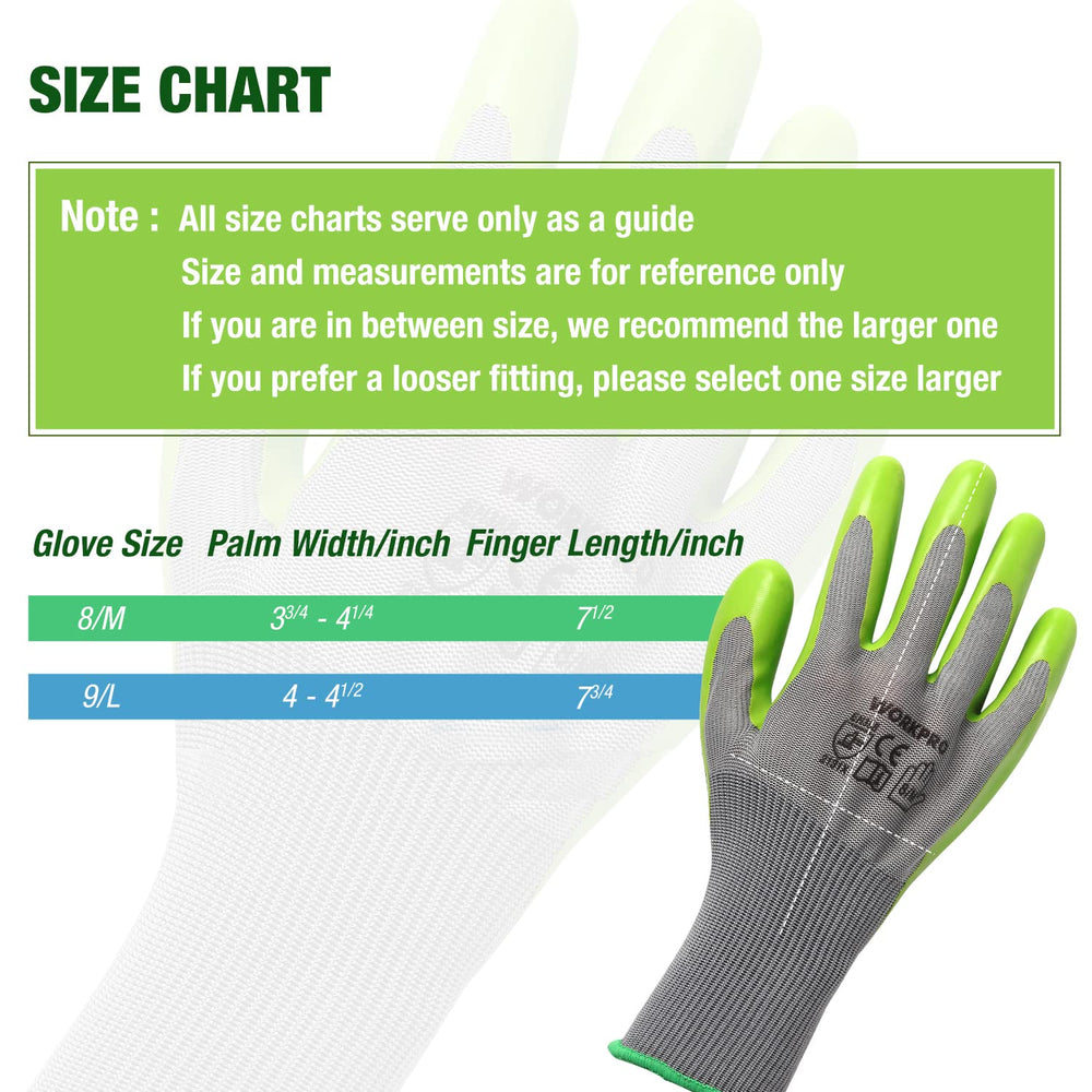 WORKPRO Garden Gloves eco latex palm close-up
