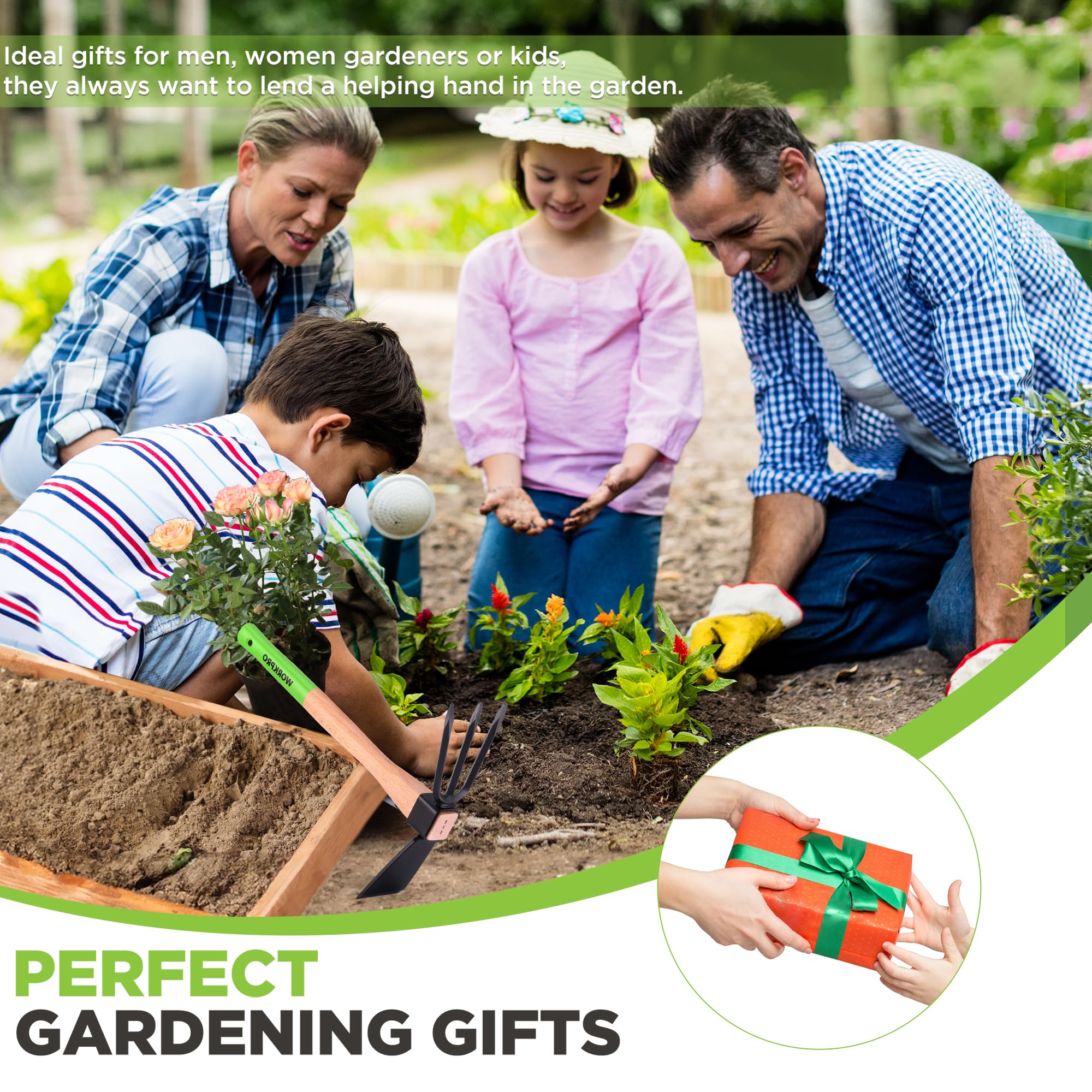 WORKPRO Garden Hoe and Cultivator packaging details