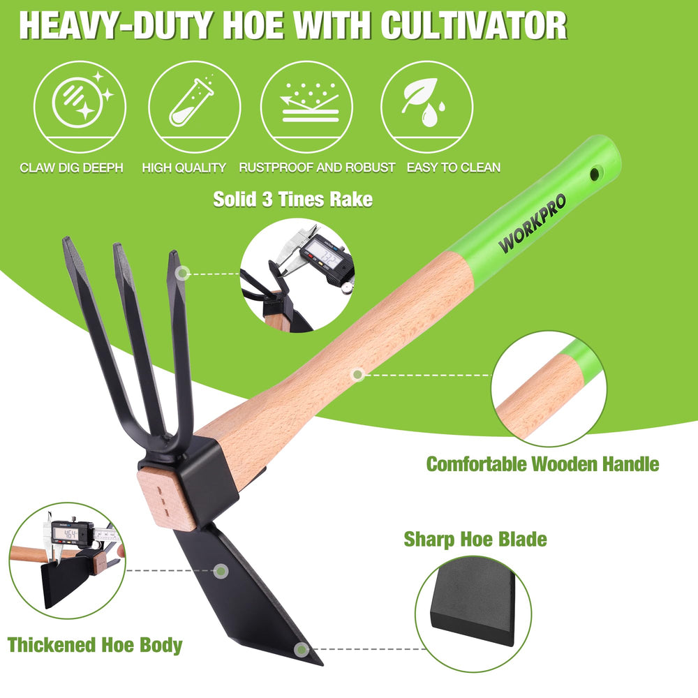 WORKPRO Garden Hoe and Cultivator side view