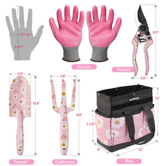 WORKPRO garden tool bag front view with multiple pockets
