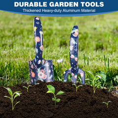 WORKPRO garden tool set displayed in a floral design