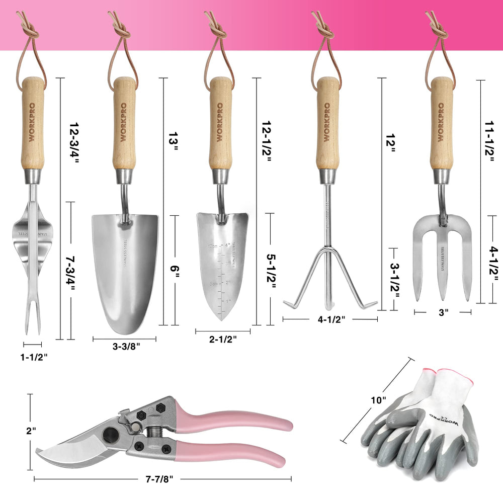 WORKPRO garden trowel and transplant trowel in pink