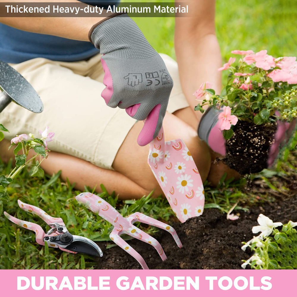 WORKPRO gardening tools set on display