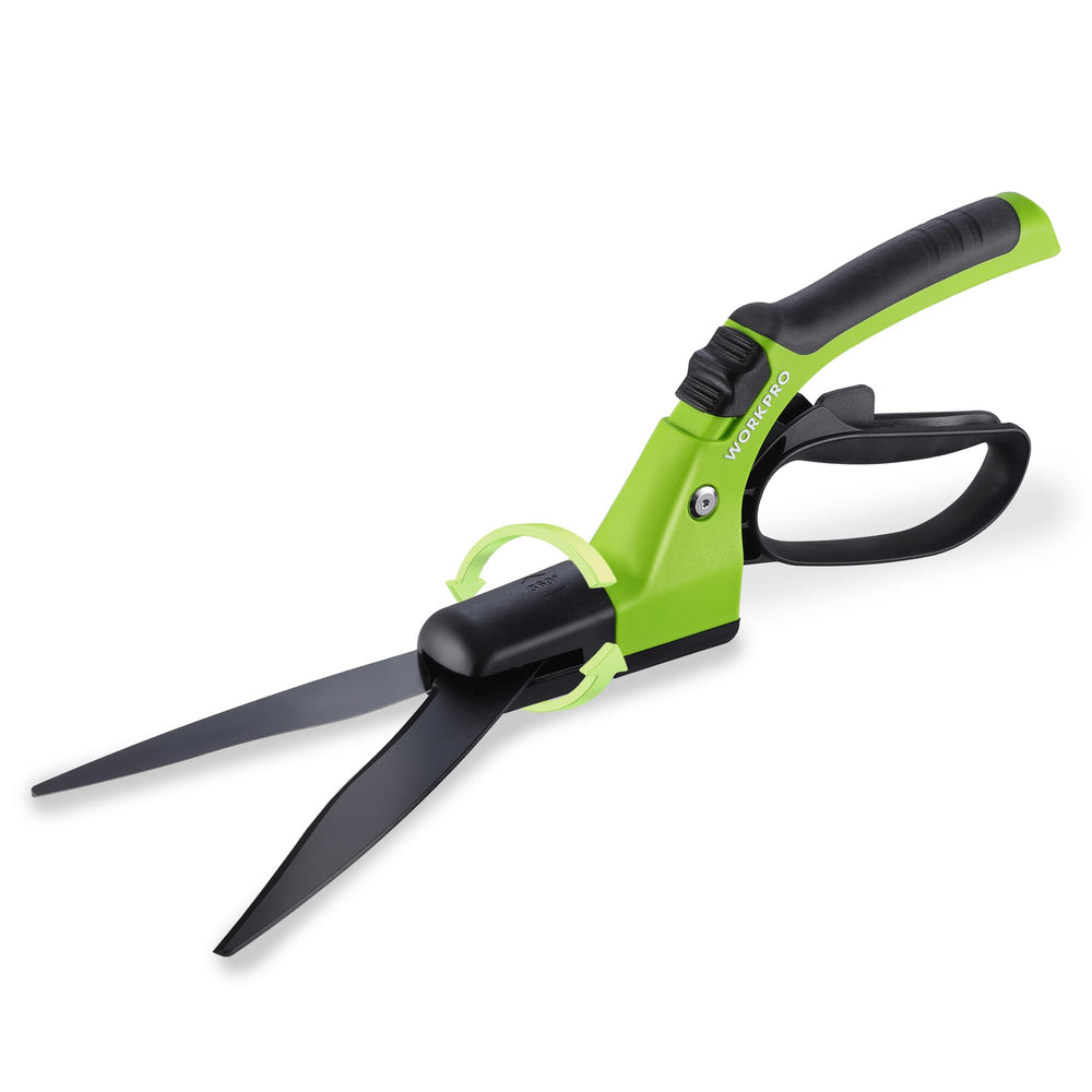WORKPRO Grass Shears with 360° rotating blades front view
