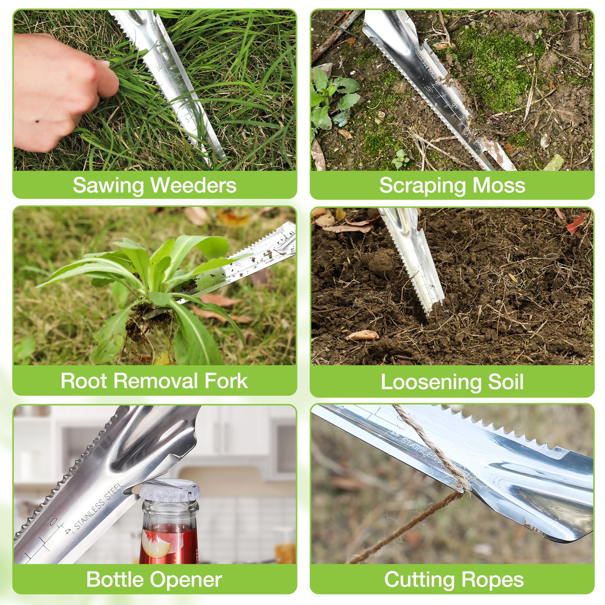 WORKPRO Hand Weeder in garden setting