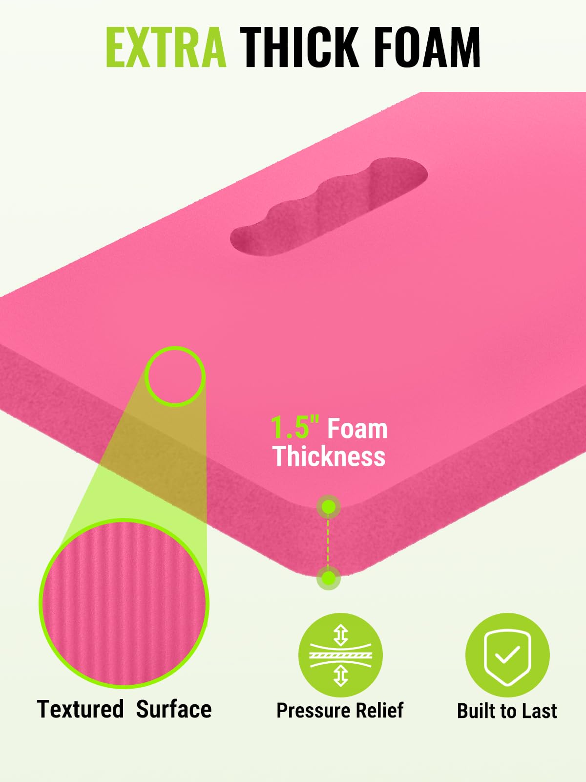WORKPRO Kneeling Pad showing waterproof feature